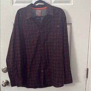 5.11 Tactical Men's Red Plaid Snap Button-Up Shirt size Large